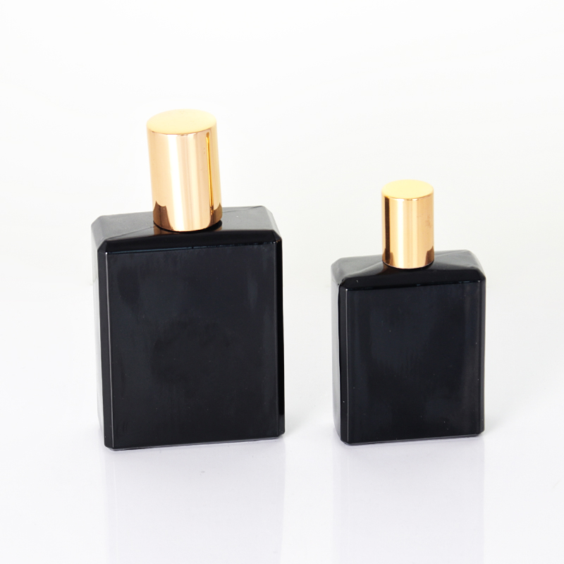 Women's Black Rectangle-Shaped Perfume Bottle