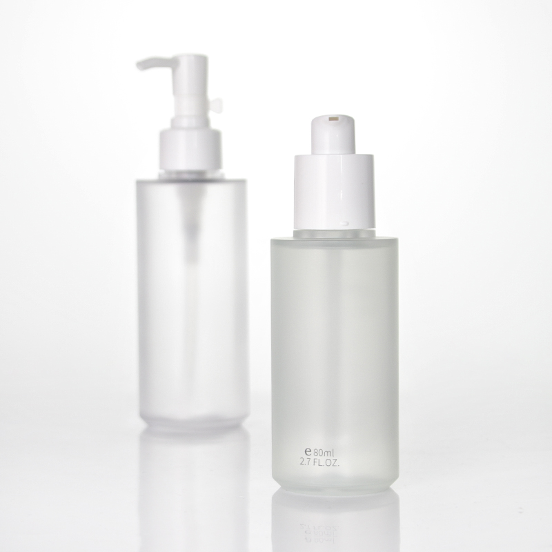 Clear Plastic Lotion Bottle with Spray Cap