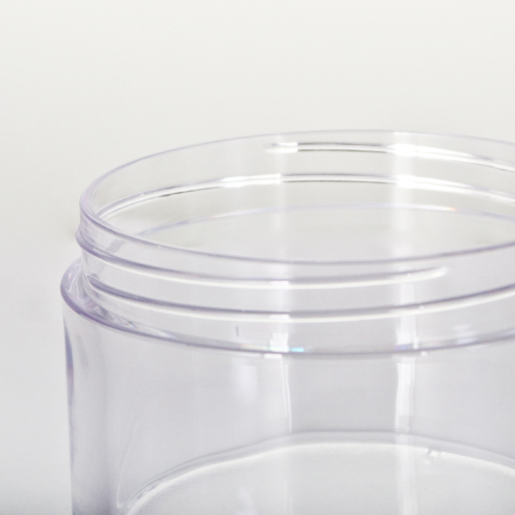 Thick Wall PET Plastic Cream Jars With Black PP Lid Wholesale Price