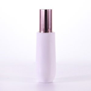 White Small Glass Lotion Pump Bottle