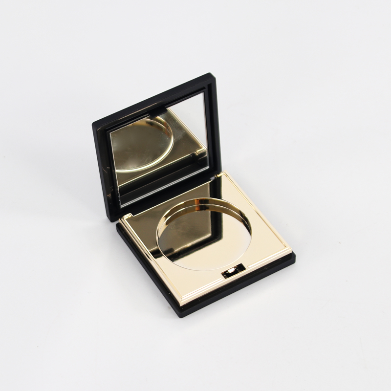 Luxury eyeshadow plate with black cover and mirron different size with custom logo